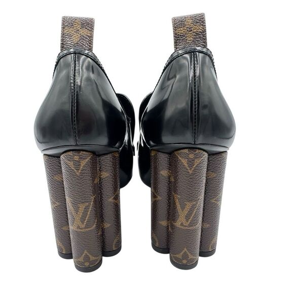 Louis Vuitton Swift Loafer Monogram Block Heel Patent Leather Size 6 - Picture 9 of 15